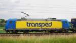 Portrait 185 518-8, TX, Transped, aufgenommen am 20.06.12, bei Treuchtlingen.