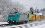 185 615-2, aufgenommen am 20.02.13, in A�ling.