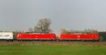 185 006-4 + 185 055-1, aufgenommen am 01.04.14, bei Mindelaltheim.
