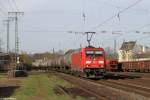 Die 185 386-0 in Koblenz L�tzel am 29.03.2014