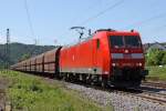 Die 185 003-1 in Winningen (Mosel) am 05,06,10