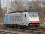 RAILPOOL´s E186 103 Lz in K�ln West am 05.03.2011