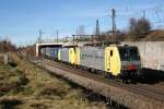 ES 64 F4 905 und ES 64 F4 xxx mit KLV in Richtung Rosenheim.In Waldtrudering
