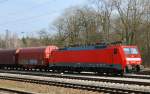 189 020-1, aufgenommen am 09.03.11, bei der Durchfahrt durch Neuoffingen.