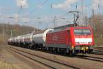 189 042-5 mit Kesselwagen in K�ln West am 15.03.2011