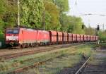 189 037-5 mit Schwestermaschine am Erzzug in Ratingen Lintorf am 20.04.2011