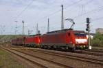 Die 189 044-1 und 189 036-7 mit dem leeren Erzbomber von Dillingen nach Rotterdam in Koblenz Mosel am 09,05,11 