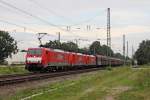 Die 189 086-2 , 189 076-3 und 189 087-0 in Empel-Rees am 25,08,11