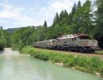 Zum Treffen der Krokodile in Freislasseing, ist die E 194 06´51 zwischen Freilassing und Bertechsgaden gependelt.