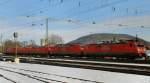5er-Lok-Zug! Aufgenommen am 21.02.10, bei der Durchfahrt durch Treuchtlingen.