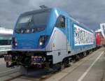 187 002-1 (Traxx F160 AC3) von Bombardier Transportation GmbH auf der Innotrans 2012 in Berlin-Messe/S�d am 22.9.2012.