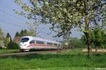 403 012-8  Montabaur  und 403 015-1  Singen/Hohentwiel  als ICE 101 (Dortmund Hbf - Basel SBB) am 12.04.2014 bei Kollmarsreute.
