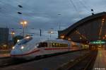 407 017-3 als ICE 816 (Frankfurt - Köln) am 22.12.2013 im Kölner Hbf.