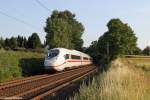 Der 407 012-4 mit dem ICE 606 von K�ln Hbf nach Dortmund Hbf in Haan Ellscheid am 17.07.2014