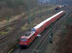 RE 9 (Rhein-Sieg-Express) Siegen - K�ln - Aachen am 16.01.2010 kurz hinter den Bahnhof Betzdorf.