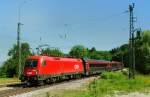Railjet  Spirit Of Salzburg  mit 1116 062-9 als Schublok! Aufgenommen am 28.06.11, bei der Durchfahrt durch A�ling.
