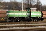 Die Lok 2 von Rheinkalk W�lfrath rangiert im Werk W�lfrath , am 07,12,09