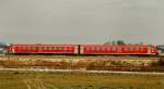 Auf der KBS 980 eine absolute Rarit�t! 611 519-9, aufgenommen am 17.12.09, Strecke Ulm-Augsburg, kurz vor Burgau.