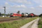 Die 628 557 , 247 048-2 und 294 661-4 in T�ssling am 01,08,11