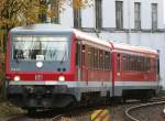Die 628 512 bei der Einfahrt in Remscheid Hbf am 25.10.09 