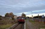 798 610-1 als PEG 79748 nach Putlitz am 29.10.2012 in Pritzwalk.