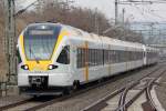 Der ET 7.01 der Eurobahn als RE13 richtung Venlo in Wuppertal Vohwinkel am 12,03,10 