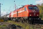 DE 13 der HGK mit Kesselzug in Gremberg am 25.10.2010
