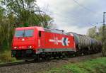 185 605-3, HGK, aufgenommen am 15.10.12, kurz vor Neuoffingen.