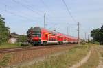 Der RE1 in Jacobsdorf (Mark) am 18,08,12
