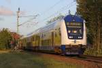 Der Metronom nach Cuxhafen in Hamburg Unterelbe am 16,05,12