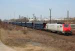E37 519 mit R�hrenzug bei Porz(Rhein) am 25.03.2013
