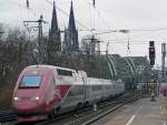 Ein Thalys auf dem rtg K�ln Deutzerfeld am 26.2.2010