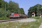 Die 1144 052 in A�ling (Oberbay) am 02,08,12