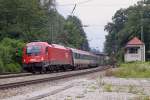 Die 1216 022 in A�ling (Oberbay) am 30,07,11 