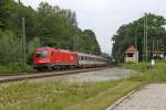 Die 1216 023 in A�ling (Oberbay) am 04,08,12