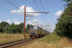 Die TMZ 1419 mit der Hectorrail 241 005 bei Padborg am 06.08.2014
